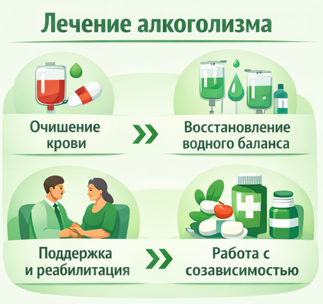 лечение алкоголизма в Морозовске этапы